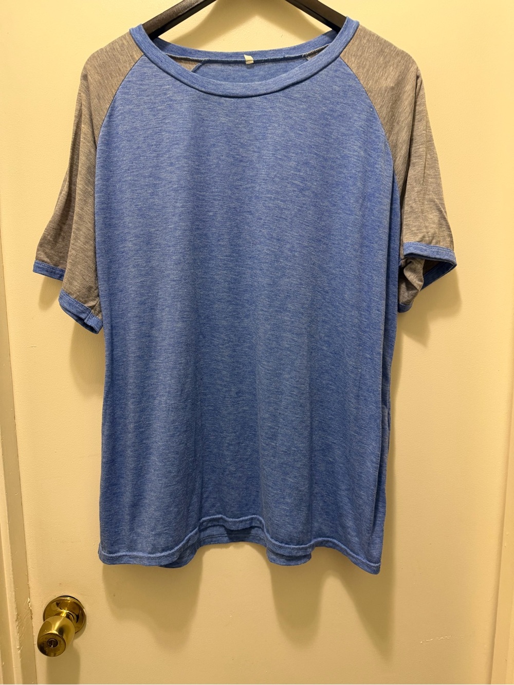 Two-Tone Raglan T-Shirt - Blue/Gray